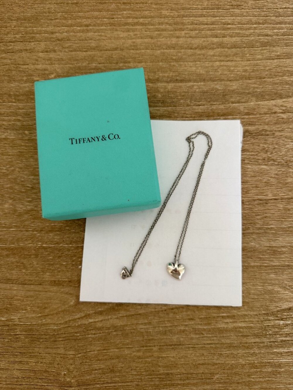 Tiffany & Co. Elsa Peretti Sterling Silver Full Heart Pendant Necklace
